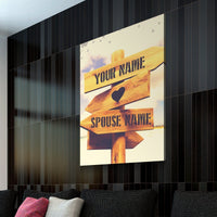 Custom Personalized Direction of Love Canvas Set