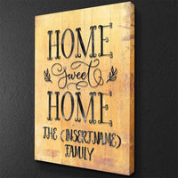 Custom Personalized Home Sweet Home Canvas Set