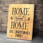 Custom Personalized Home Sweet Home Canvas Set