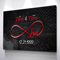 Custom Personalized Infinite Love Canvas Set