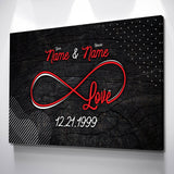 Custom Personalized Infinite Love Canvas Set