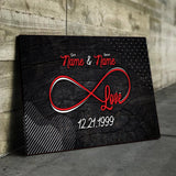 Custom Personalized Infinite Love Canvas Set