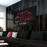 Custom Personalized Infinite Love Canvas Set