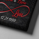 Custom Personalized Infinite Love Canvas Set