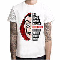 T shirt men Funny Design La Casa De Papel T Shirt